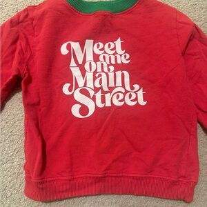 Red Kids Sweatshirt with White Print